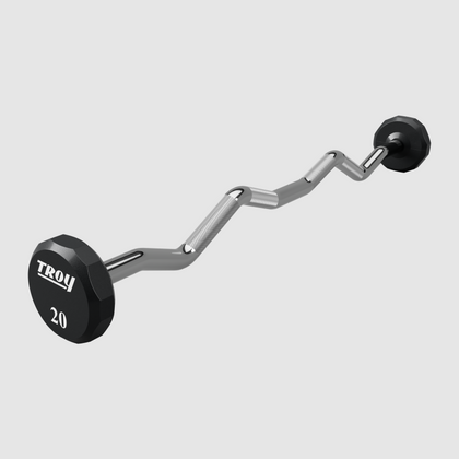Troy 12 Sided Urethane-EZ Curl Barbell