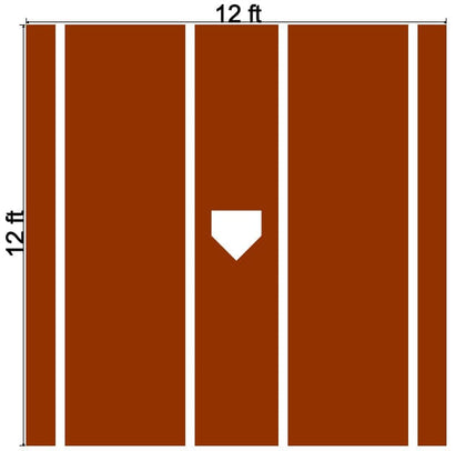 12' x 12' Pro MLB Nylon Synthetic Turf Hitting Mat (Lines & Plate Only)