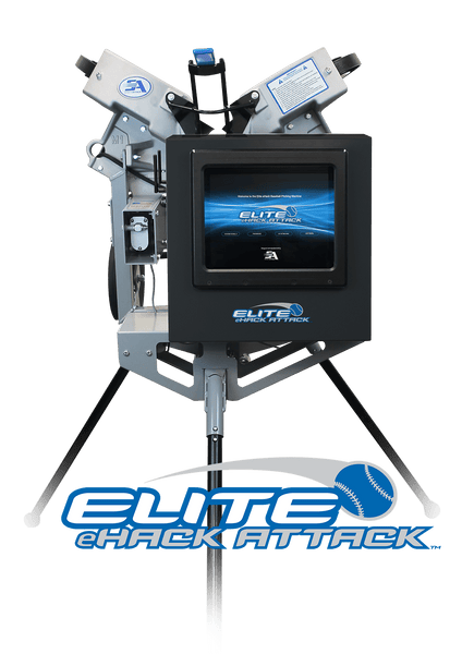 Electronic Elite E-Hack Attack Pitching Machine 3 Wheel Machine
