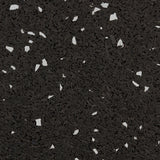 Close-up of Athletic Textiles 3/8" Kodiak Rolled Rubber Flooring with white specks on its textured surface.