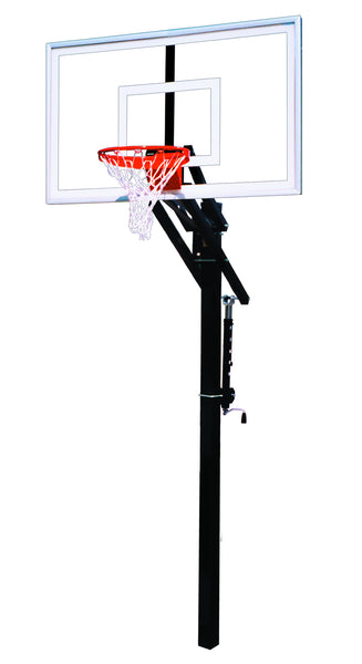 First Team Jam Nitro in-ground adjustable basketball hoop with 36x60 tempered glass backboard