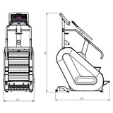 Kodiak Echo Commercial Stair Master Climber JL1048 dimension drawing, 59 in L x 33 in W x 86 in H