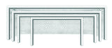 World Class 40 soccer goal size comparison chart from Elite 24x8 to Element 12x6.5