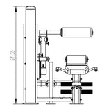 Kodiak Echo Pro Series Abdominal / Back Extension 8221 angle