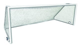First Team World Class 40 round aluminum portable soccer goal with hexagonal mesh net