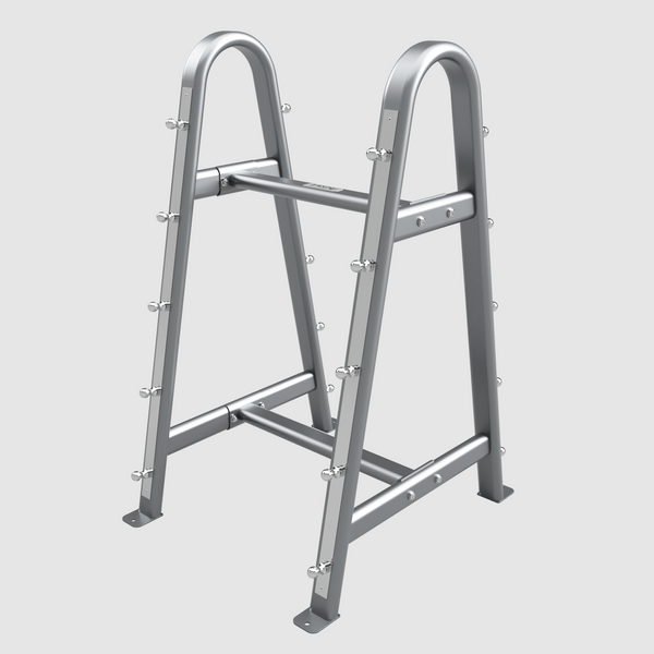 Troy BB-10 Horizontal Barbell Rack — holds 10 fixed barbells