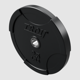 Troy Black Interlocking Rubber Bumper Plates – 25 lb