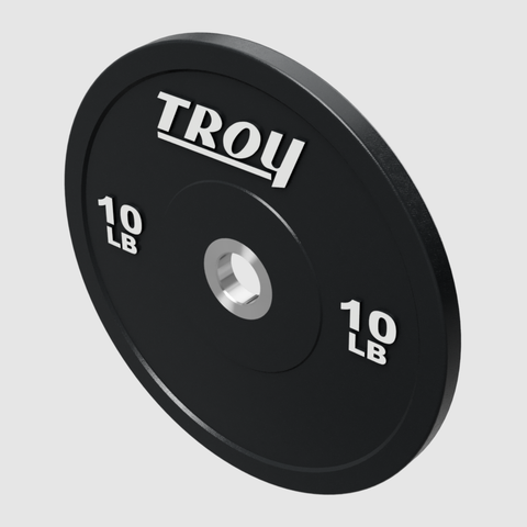 Troy Premium Performance Black Rubber Bumper Plates – 10 lbs (pair)