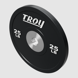 Troy Premium Performance Black Rubber Bumper Plates – 25 lbs (pair)