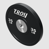 Troy Premium Performance Black Rubber Bumper Plates – 35 lbs (pair)