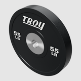 Troy Premium Performance Black Rubber Bumper Plates – 55 lbs (pair)