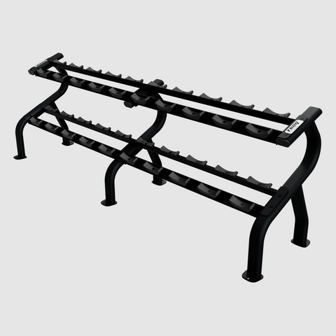 Troy 10 Pair Dumbbell Saddle Rack – Matte Black (DR-10-MBLK)