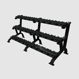Troy 3 Tier 15 Pair Dumbbell Saddle Rack – Matte Black (DR-15-MBLK)