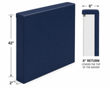 Arena Football Dasher Wall Navy Blue Pad with 6" Top Return
