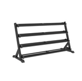Echo Kodiak Echo Fitness Hex 5-100lbs Dumbbell 4 Tier Rack shown empty and angled on a white background.