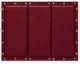 Kodiak Sports Folding Backstop Padding with gold grommets, three sections—ideal for baseball or softball fence protection.