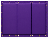 Kodiak Sports Folding Backstop Padding for Baseball & Softball; purple with gold grommets, fits chain link fences.