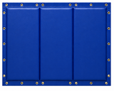 Kodiak Sports Folding Backstop Padding for Baseball & Softball features stitched sections and edge metal grommets.