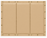 Kodiak Sports Folding Backstop Padding: rectangular tan, 3 panels, metal grommets—ideal for wall or chain link fence.