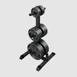 VTX Vertical Olympic Bumper Plate and Bar Rack (GOPT) angle view