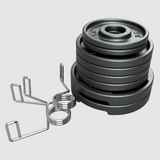 Troy VTX Cast Iron Grip Plates – 46 lb Set with Spring Collars