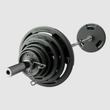 Troy VTX Cast Iron Grip Plates – 300 lb Set with GOB-86 Bar & Spring Collars