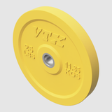 Troy VTX Solid Rubber Color Bumper Plates – 25 lbs Yellow (pair)