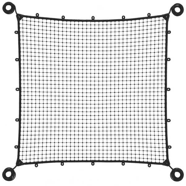 Kodiak Sports Robot Capture and Containment Netting: black, square grid, corner loops/rings—ideal for robots.