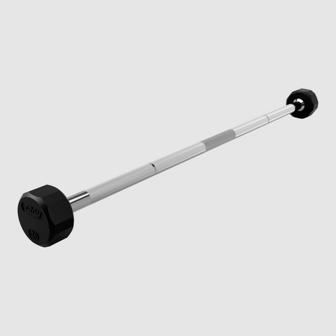 Troy 12 Sided Rubber-Straight Barbell - 20 lb (TSB-020R)