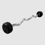 Troy 12 Sided Rubber-EZ Curl Barbell - 30 lb (TZB-030R)