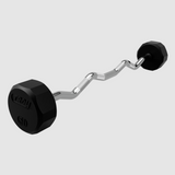 Troy 12 Sided Rubber-EZ Curl Barbell - 50 lb (TZB-050R)