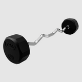 Troy 12 Sided Rubber-EZ Curl Barbell - 90 lb (TZB-090R)