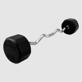 Troy 12 Sided Rubber-EZ Curl Barbell - 110 lb (TZB-110R)