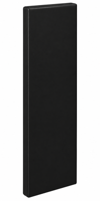 The Kodiak Sports, LLC Indoor Sports Wood Backed Wall Padding is a black, UV-resistant mat ideal for gym walls.