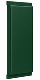 A closed, dark green rectangle: the Indoor Sports Wood Backed Wall Padding by Kodiak Sports, LLC with a plain vinyl cover.