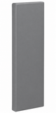 The Kodiak Sports Indoor Sports Wood Backed Wall Padding, gray and UV vinyl, stands upright against a white background.