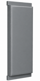 Kodiak Sports, LLC Indoor Sports Wood Backed Wall Padding, rectangular gray panel with metal edges and hidden mounts.