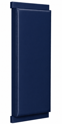 The Kodiak Sports Indoor Sports Wood Backed Wall Padding is a blue, UV-treated, vertically oriented indoor mat.