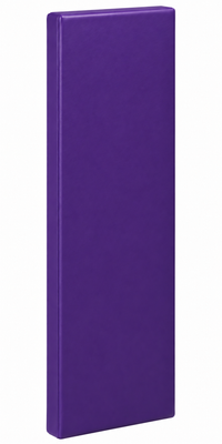 A purple Indoor Sports Wood Backed Wall Padding by Kodiak Sports, LLC with UV-treated vinyl is shown against white.