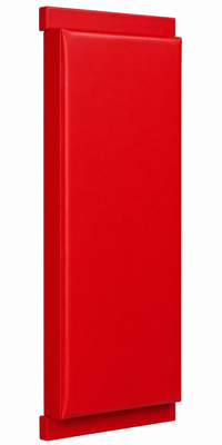 Kodiak Sports, LLC Indoor Sports Wood Backed Wall Padding features upright rectangular red UV-treated vinyl.