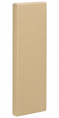 A tan Indoor Sports Wood Backed Wall Padding by Kodiak Sports, LLC stands upright against a white background.
