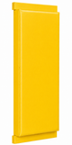 The Kodiak Sports Indoor Sports Wood Backed Wall Padding in bright yellow stands upright against a white background.