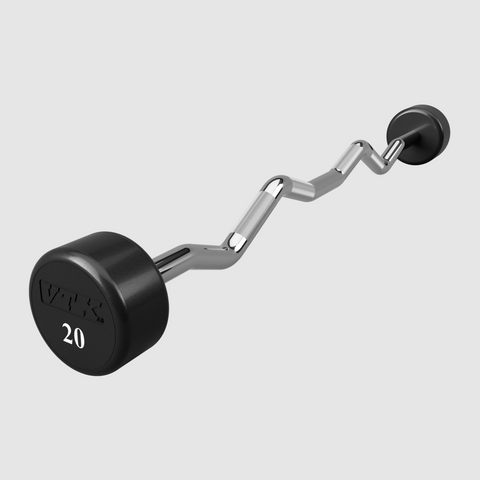Troy VTX Round Urethane Fixed EZ Curl Barbell - 20 lb (XZB-020U)