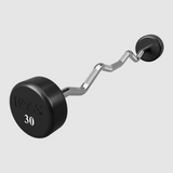 Troy VTX Round Urethane Fixed EZ Curl Barbell - 30 lb (XZB-030U)