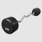 Troy VTX Round Urethane Fixed EZ Curl Barbell - 100 lb (XZB-100U)