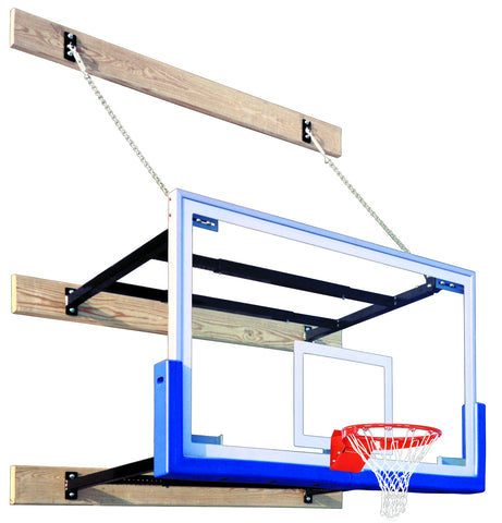 First Team SuperMount46 Triumph wall mount basketball goal with 42x72 tempered glass backboard