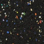 Athletic Textiles 5/16" Kodiak rolled rubber flooring features colorful flecks, ideal for durable, vibrant gym floors.