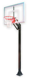 First Team Champ III BP bolt-down baseplate version of the 36x54 acrylic basketball hoop