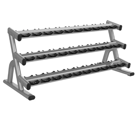 Kodiak Echo Fitness Round Commercial Dumbbell 3 Tier Rack
