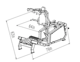 Kodiak Echo Plate Loaded Front Hack Squat Machine 21001